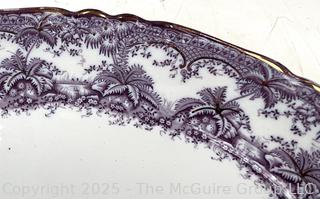 Two (2) Porcelain Flow Blue Transferware Platters, Including Wedgewood and Raleigh by Burgess & Leich.<br><br>House<br><br>

<br><br>

Removal Options:<br><br> Sat (Nov 8) & Sun (Nov 9) 11-3pm, 56 Scotch Hill Rd., Cambridge NY 12816<br><br>

Sat (Nov 15) 12-2pm, TMG Warehouse, 2800 Juniper St., Fairfax, VA 22031<br><br>

Request Shipping (david@themcguiregroupllc.com)