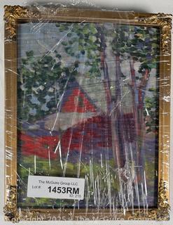 Giltwood Framed Oil of Barn Signed by Artist Jennie Mae McGuire<br><br>Wendy Dan Hermione

<br><br>

Removal Options:<br><br> Sat (Nov 8) & Sun (Nov 9) 11-3pm, 56 Scotch Hill Rd., Cambridge NY 12816<br><br>

Sat (Nov 15) 12-2pm, TMG Warehouse, 2800 Juniper St., Fairfax, VA 22031<br><br>

Request Shipping (david@themcguiregroupllc.com)