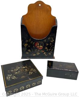 Stenciled Treen Housewares by Jane Hanks<br><br>David & Katherine

<br><br>

Removal Options:<br><br> Sat (Nov 8) & Sun (Nov 9) 11-3pm, 56 Scotch Hill Rd., Cambridge NY 12816<br><br>

Sat (Nov 15) 12-2pm, TMG Warehouse, 2800 Juniper St., Fairfax, VA 22031<br><br>

Request Shipping (david@themcguiregroupllc.com)