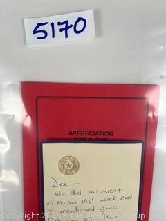 Nolan Ryan Signed Program to RTM on Rick Perry Program. Note Attached to RTM from Rick Perry <br><br>Ellie

<br><br>

Removal Options:<br><br> Sat (Nov 8) & Sun (Nov 9) 11-3pm, 56 Scotch Hill Rd., Cambridge NY 12816<br><br>

Sat (Nov 15) 12-2pm, TMG Warehouse, 2800 Juniper St., Fairfax, VA 22031<br><br>

Request Shipping (david@themcguiregroupllc.com) 
