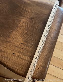 Four (4) Early American Plank Seat Half Back Spindle Side Chairs <br><br>House

<br><br>

Removal Options:<br><br> Sat (Nov 8) & Sun (Nov 9) 11-3pm, 56 Scotch Hill Rd., Cambridge NY 12816<br><br>

Sat (Nov 15) 12-2pm, TMG Warehouse, 2800 Juniper St., Fairfax, VA 22031<br><br>

Request Shipping (david@themcguiregroupllc.com) 