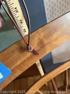Four (4) Early American Plank Seat Half Back Spindle Side Chairs <br><br>House

<br><br>

Removal Options:<br><br> Sat (Nov 8) & Sun (Nov 9) 11-3pm, 56 Scotch Hill Rd., Cambridge NY 12816<br><br>

Sat (Nov 15) 12-2pm, TMG Warehouse, 2800 Juniper St., Fairfax, VA 22031<br><br>

Request Shipping (david@themcguiregroupllc.com) 