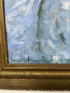 Framed Oil on Canvas Floral Still Life by Jennie M. McGuire Bennett. Measures 18 x 22"<br><br>Caitlin & Josh

<br><br>

Removal Options:<br><br> Sat (Nov 8) & Sun (Nov 9) 11-3pm, 56 Scotch Hill Rd., Cambridge NY 12816<br><br>

Sat (Nov 15) 12-2pm, TMG Warehouse, 2800 Juniper St., Fairfax, VA 22031<br><br>

Request Shipping (david@themcguiregroupllc.com)