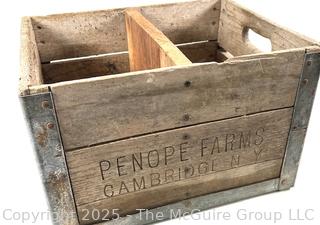 Penope Farms Milk Crate<br><br><br>The Several PF Crates Will be Divided Amongst Family Branches
<br><br>
Removal Options:<br><br> Sat (Nov 8) & Sun (Nov 9) 11-3pm, 56 Scotch Hill Rd., Cambridge NY 12816<br><br>
Sat (Nov 15) 12-2pm, TMG Warehouse, 2800 Juniper St., Fairfax, VA 22031<br><br>
Request Shipping (david@themcguiregroupllc.com)