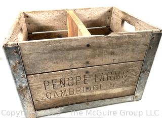 Penope Farms Milk Crate<br><br><br>The Several PF Crates Will be Divided Amongst Family Branches

<br><br>

Removal Options:<br><br> Sat (Nov 8) & Sun (Nov 9) 11-3pm, 56 Scotch Hill Rd., Cambridge NY 12816<br><br>

Sat (Nov 15) 12-2pm, TMG Warehouse, 2800 Juniper St., Fairfax, VA 22031<br><br>

Request Shipping (david@themcguiregroupllc.com)