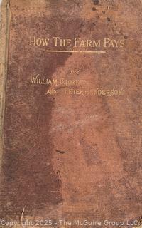 1884 "How the Farm Pays", HC Book by W Crozier & P Henderson Pub USA (Illustrated)