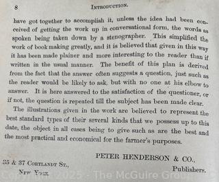 1884 "How the Farm Pays", HC Book by W Crozier & P Henderson Pub USA (Illustrated)