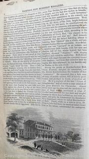 Large format 1856 Bound Harper's New Monthly Magazine Vol XIII June - November