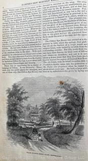 Large format 1856 Bound Harper's New Monthly Magazine Vol XIII June - November