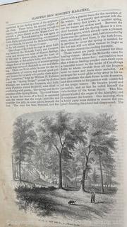 Large format 1856 Bound Harper's New Monthly Magazine Vol XIII June - November