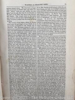 Large format 1856 Bound Harper's New Monthly Magazine Vol XIII June - November