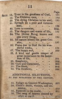 Introduction to the English Reader by Lindley Murray. Printed and Published by Luther Pratt. Leather Spine 