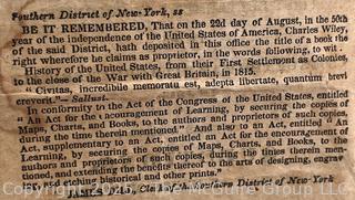 Four 19th C Books Including History of the United States From First Settlements to the Close of the War With Britain in 1815. Published in 1830 by Collins and Hannay. W.E. Dean Printer.