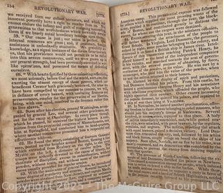 Four 19th C Books Including History of the United States From First Settlements to the Close of the War With Britain in 1815. Published in 1830 by Collins and Hannay. W.E. Dean Printer.