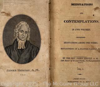 Four 19th C Books Including History of the United States From First Settlements to the Close of the War With Britain in 1815. Published in 1830 by Collins and Hannay. W.E. Dean Printer.