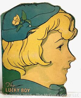 1929 The Lucky Boy McLoughlin Bros. Illustrated Children’s Book by John Ruskin Diecut Shaped