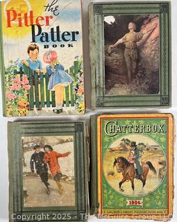 Four(4) Antique Children's Books Including the Pitter Patter Book
