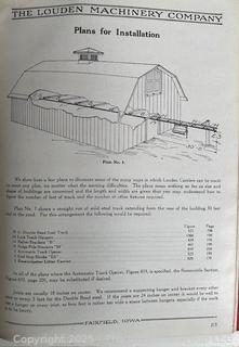 Two Catalogs: 1919 The Jamesway No. 27 How to Build and Equip a Practical up to date Dairy Barn, and 1930 The Louden Machinery Company, Fairfield Iowa. 1930