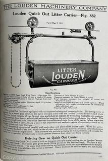 Two Catalogs: 1919 The Jamesway No. 27 How to Build and Equip a Practical up to date Dairy Barn, and 1930 The Louden Machinery Company, Fairfield Iowa. 1930