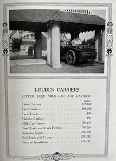 Two Catalogs: 1919 The Jamesway No. 27 How to Build and Equip a Practical up to date Dairy Barn, and 1930 The Louden Machinery Company, Fairfield Iowa. 1930