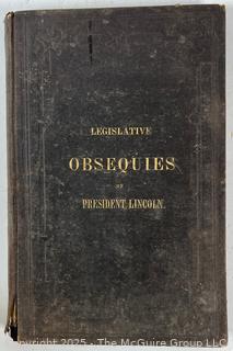 Legislature of the State of New York Honors the Memory of President Lincoln. Obsequies of President Lincoln 1865