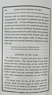 Legislature of the State of New York Honors the Memory of President Lincoln. Obsequies of President Lincoln 1865