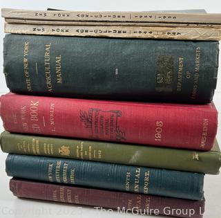 Group of Annual Reports Published by New York State Including 1905 Red Book and Agricultural Manuals from NY's Experiment Station, Geneva.