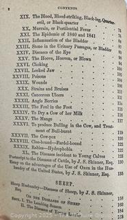 HB Book Titled Farmers Stock Breeders Guide by Joseph Townley 122 Nassau St NY