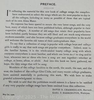 Songs of All the Colleges 1900 Hinds & Noble David B Chamberlain/Karl Harrington