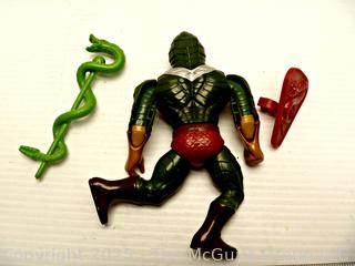 Vintage Toys: Masters of the Universe (MOTU): KING HISS Action Figure and Weapons