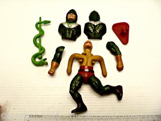 Vintage Toys: Masters of the Universe (MOTU): KING HISS Action Figure and Weapons