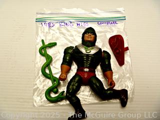 Vintage Toys: Masters of the Universe (MOTU): KING HISS Action Figure and Weapons