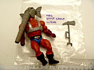 Vintage Toys: Masters of the Universe (MOTU): SNOUT SPOUT Action Figure and Weapons