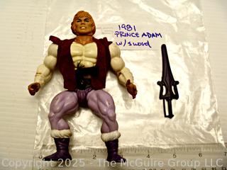 Vintage Toys: Masters of the Universe (MOTU): PRINCE ADAM Action Figure and Weapons