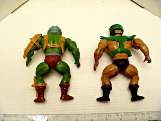 Vintage Toys: Masters of the Universe (MOTU): MAN-AT-ARMS and TRI KLONE Action Figures