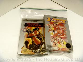 Vintage toy: Nintendo game cartridges: TRACK & FIELD & RUSH'N ATTACK