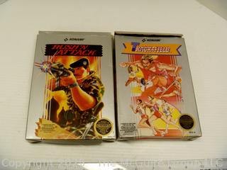Vintage toy: Nintendo game cartridges: TRACK & FIELD & RUSH'N ATTACK