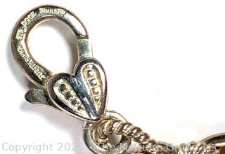 Judith Ripka Sterling Silver Bracelet with Five (5) Charms