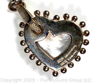 Judith Ripka Sterling Silver Bracelet with Five (5) Charms