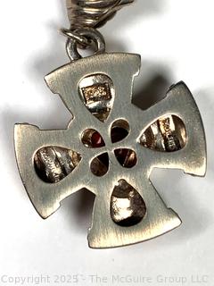 Judith Ripka Sterling Silver Bracelet with Five (5) Charms