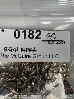 Judith Ripka Sterling Silver Bracelet with Five (5) Charms