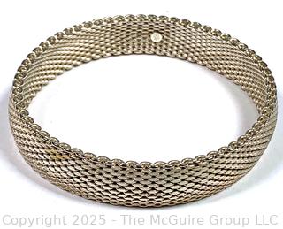 Sterling Silver Mesh Bangle Bracelet