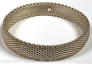 Sterling Silver Mesh Bangle Bracelet