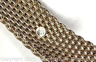 Sterling Silver Mesh Bangle Bracelet