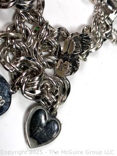 Sterling Silver James Avery Link Bracelet with Five (5) Charms