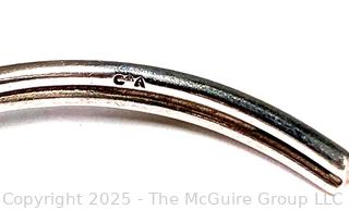 Sterling Silver Double Love Knot Bangle Bracelet