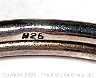 Sterling Silver Double Love Knot Bangle Bracelet