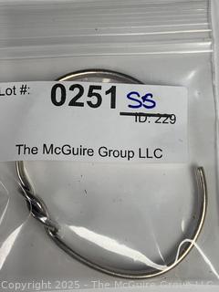 Sterling Silver Double Love Knot Bangle Bracelet