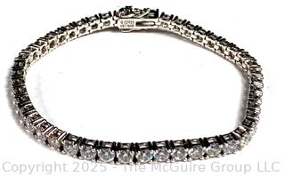 Sterling Silver with Cubic Zirconia Stones Tennis Bracelet