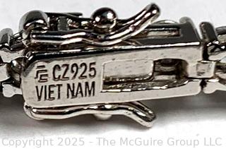 Sterling Silver with Cubic Zirconia Stones Tennis Bracelet